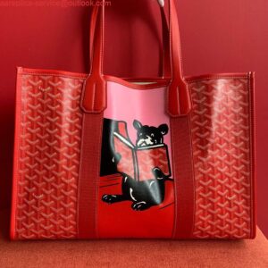 Replica Goyard VILLETMMLTY08CL08X Villette Tote Bag MM Red