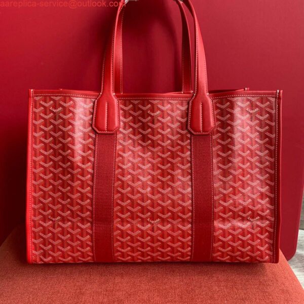 Replica Goyard VILLETMMLTY08CL08X Villette Tote Bag MM Red 4