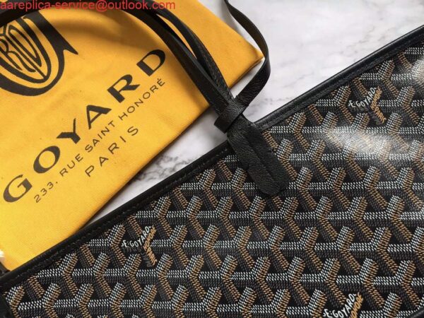 Replica Goyard GMLCG09TY09P Anjou GM Bag Black with Brown 7