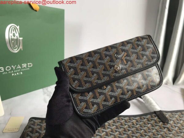 Replica Goyard GMLCG09TY09P Anjou GM Bag Black with Brown 8