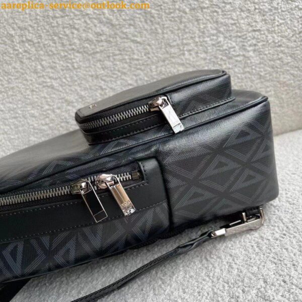 Replica Dior Mini Rider Sling Bag In Black CD Diamond Canvas 8