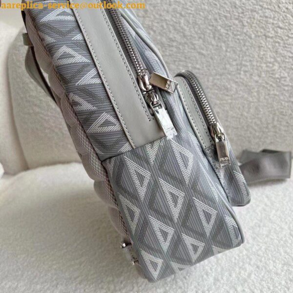 Replica Dior Mini Rider Sling Bag In Gray CD Diamond Canvas 7