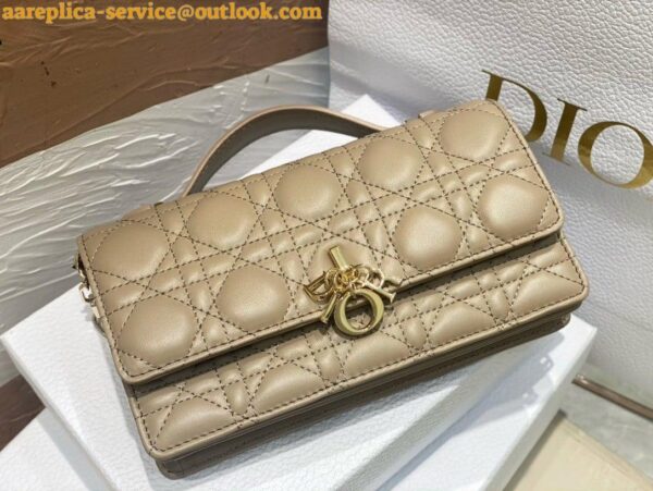 Replica Dior Miss Dior Mini Bag In Beige Cannage Lambskin 4