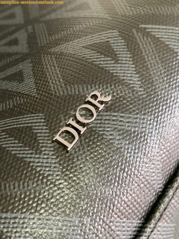 Replica Dior Safari Tote Bag in Black CD Diamond Canvas 4