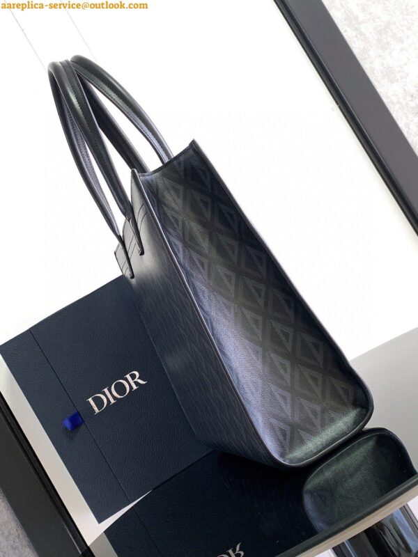 Replica Dior Safari Tote Bag in Black CD Diamond Canvas 6