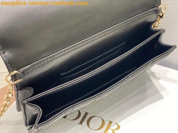 Replica Dior Miss Dior Mini Bag In Black Cannage Lambskin 2