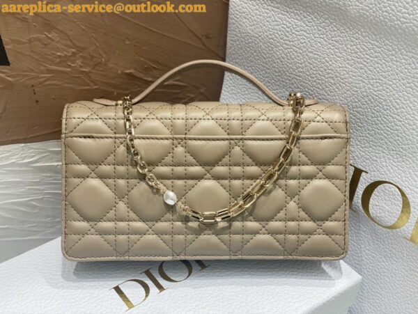 Replica Dior Miss Dior Mini Bag In Beige Cannage Lambskin 10