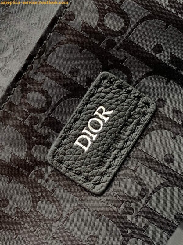 Replica Dior Safari Tote Bag in Black Grained Calfskin 8