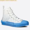 Replica Dior Men's B23 High-top Sneakers In Ligth Blue Oblique Canvas 2