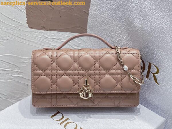 Replica Dior Miss Dior Mini Bag In Poudre Cannage Lambskin 7