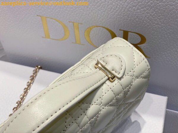 Replica Dior Miss Dior Mini Bag In White Cannage Lambskin 4