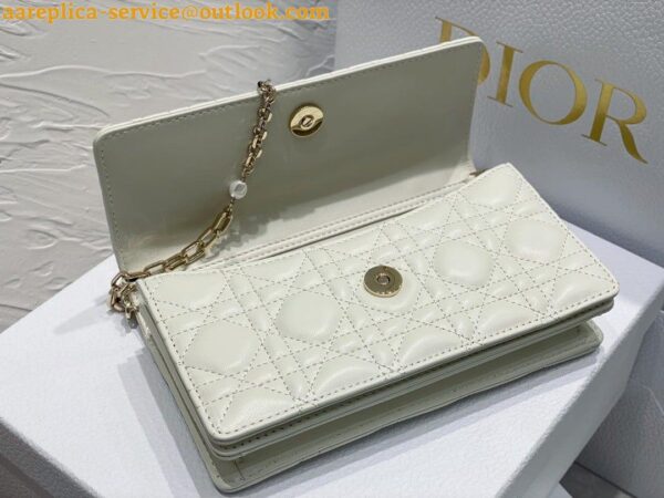 Replica Dior Miss Dior Mini Bag In White Cannage Lambskin 7