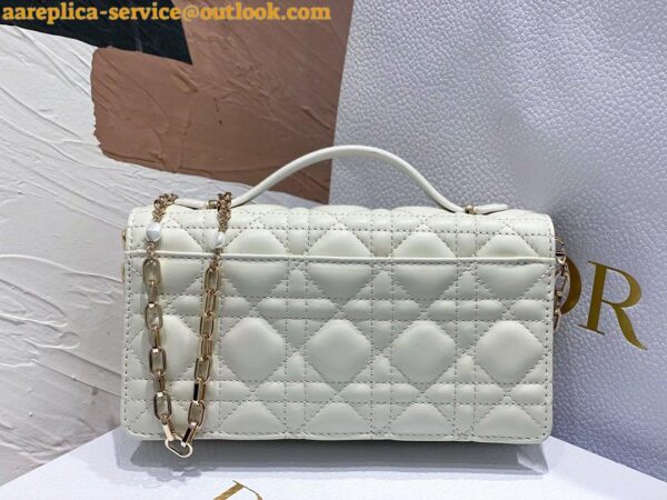 Replica Dior Miss Dior Mini Bag In White Cannage Lambskin 6