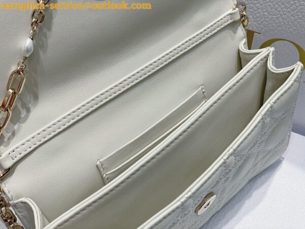 Replica Dior Miss Dior Mini Bag In White Cannage Lambskin 7