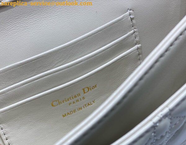 Replica Dior Miss Dior Mini Bag In White Cannage Lambskin 8