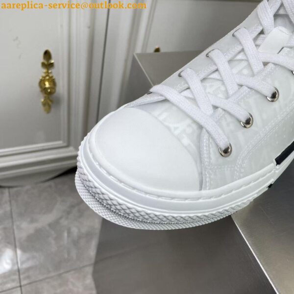 Replica Dior Men's B23 High-top Sneakers In White and Blue Oblique Canvas 13