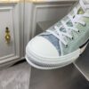 Replica Dior Men's B23 High-top Sneakers In White and Blue Oblique Canvas