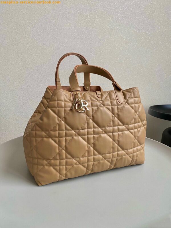 Replica Dior Toujours Large Bag in Brown Macrocannage Calfskin 11