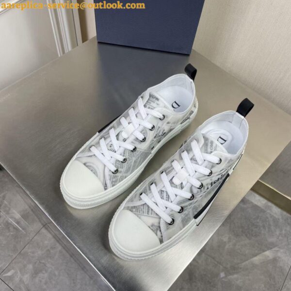 Replica Dior Men's B23 Low-top Sneakers In Canvas with Arsham Motif