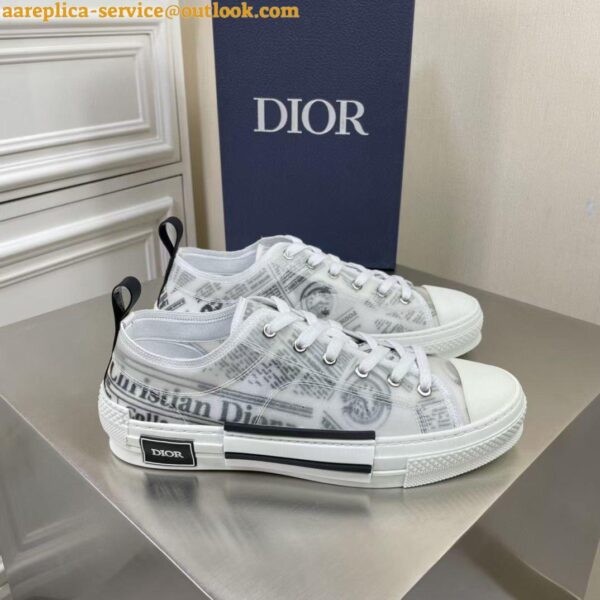 Replica Dior Men's B23 Low-top Sneakers In Canvas with Arsham Motif 3