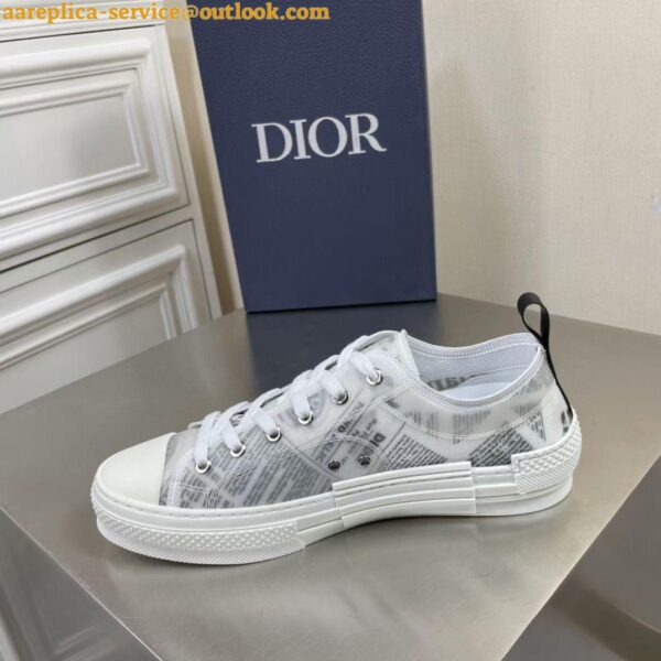 Replica Dior Men's B23 Low-top Sneakers In Canvas with Arsham Motif 5