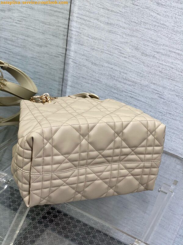 Replica Dior Toujours Medium Bag in Beige Macrocannage Calfskin 5