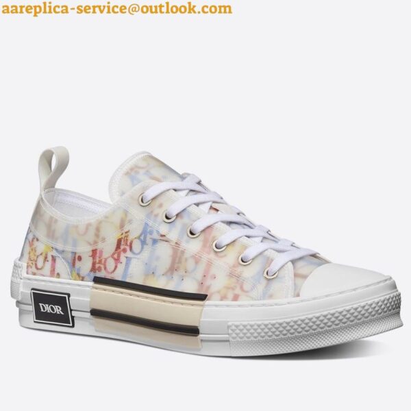 Replica Dior Men's B23 Low-top Sneakers In Multicolor Oblique Canvas 3