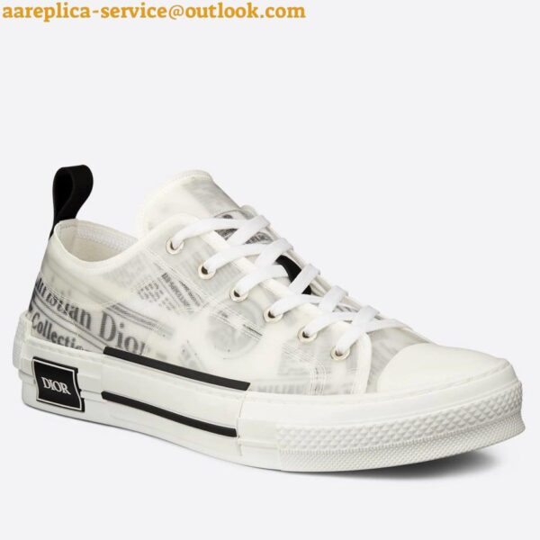 Replica Dior Men's B23 Low-top Sneakers In Canvas with Arsham Motif 17