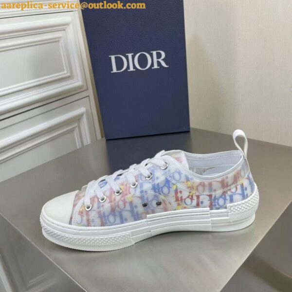 Replica Dior Men's B23 Low-top Sneakers In Multicolor Oblique Canvas 17