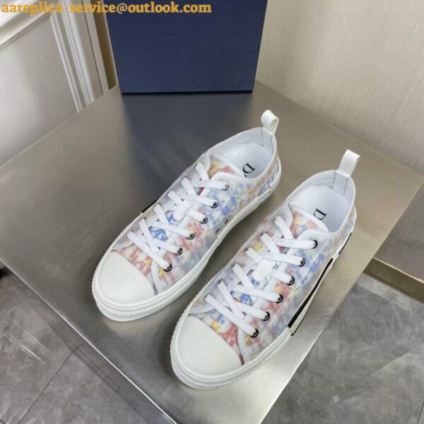 Replica Dior Men's B23 Low-top Sneakers In Multicolor Oblique Canvas 18