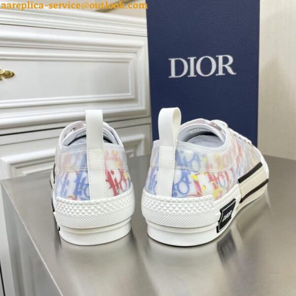 Replica Dior Men's B23 Low-top Sneakers In Multicolor Oblique Canvas 22