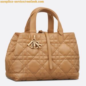 Replica Dior Toujours Medium Bag in Tan Macrocannage Calfskin