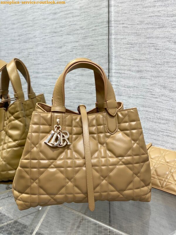 Replica Dior Toujours Medium Bag in Tan Macrocannage Calfskin 7