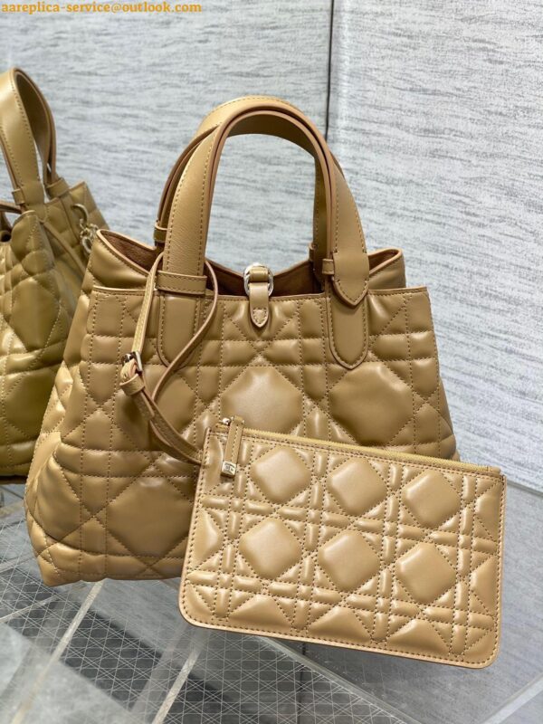 Replica Dior Toujours Medium Bag in Tan Macrocannage Calfskin 8