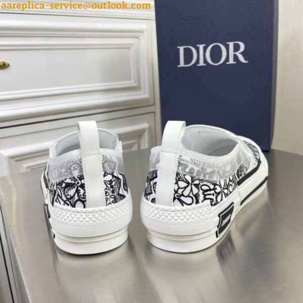 Replica Dior Men's B23 Slip-On Sneakers In Canvas with Shawn Embroidery 9