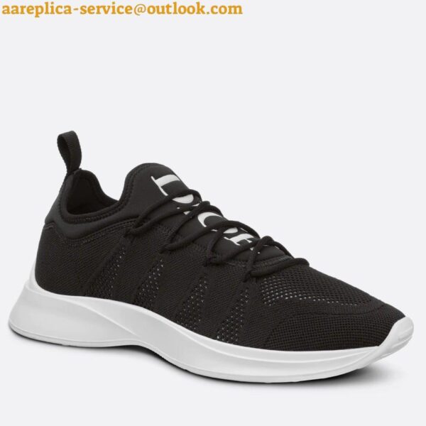 Replica Dior Men's B25 Sneakers in Black Neoprene and Mesh