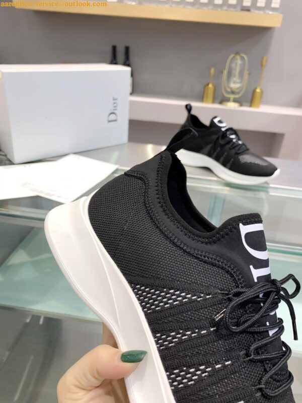 Replica Dior Men's B25 Sneakers in Black Neoprene and Mesh 4