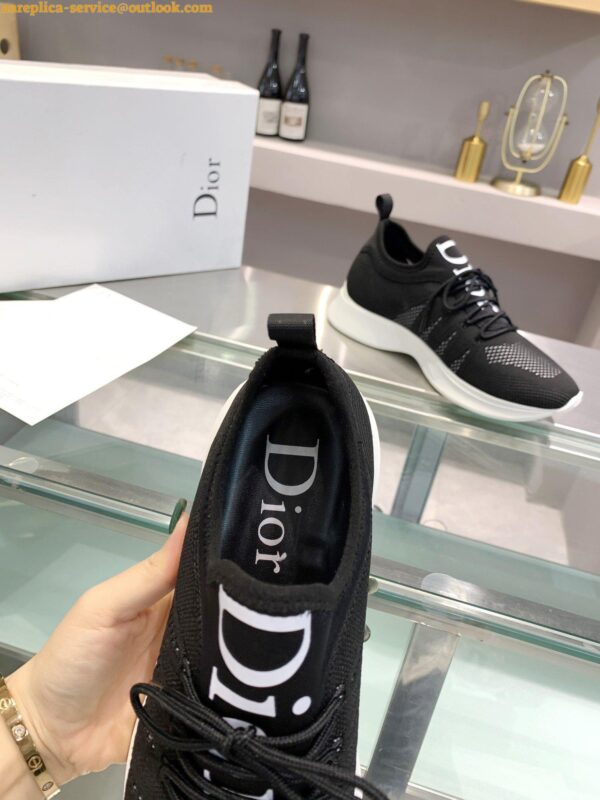 Replica Dior Men's B25 Sneakers in Black Neoprene and Mesh 6