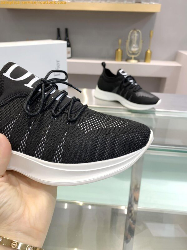 Replica Dior Men's B25 Sneakers in Black Neoprene and Mesh 7