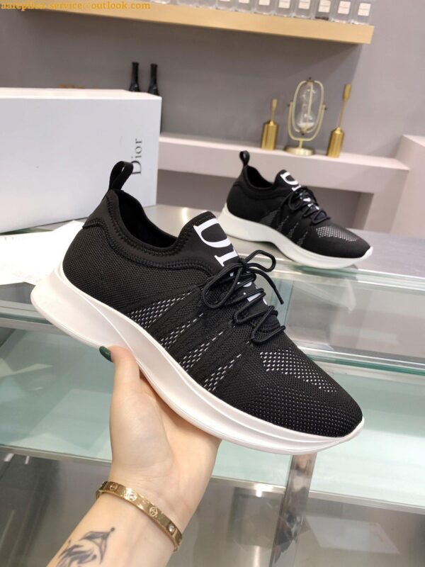 Replica Dior Men's B25 Sneakers in Black Neoprene and Mesh 10