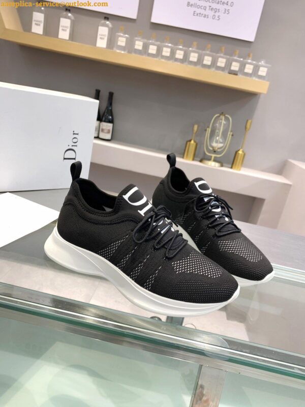 Replica Dior Men's B25 Sneakers in Black Neoprene and Mesh 9