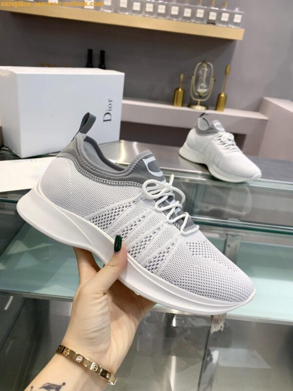 Replica Dior Men's B25 Sneakers in White Neoprene and Mesh 5