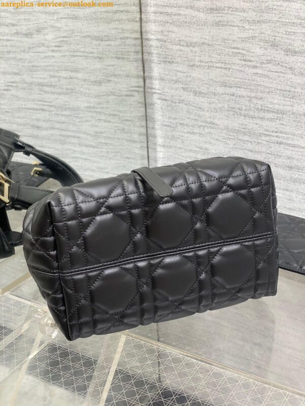 Replica Dior Toujours Small Bag in Black Macrocannage Calfskin 9