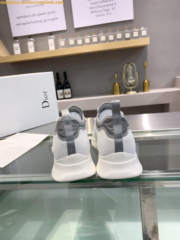 Replica Dior Men's B25 Sneakers in White Neoprene and Mesh 7