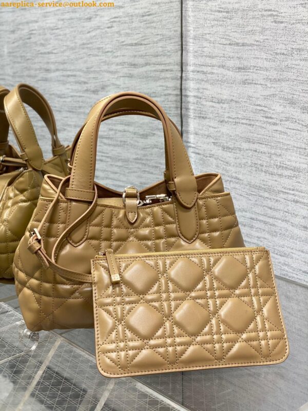 Replica Dior Toujours Small Bag in Tan Macrocannage Calfskin 3