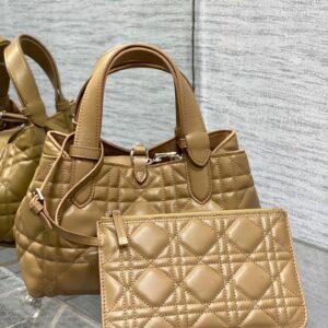 Replica Dior Toujours Small Bag in Tan Macrocannage Calfskin 2