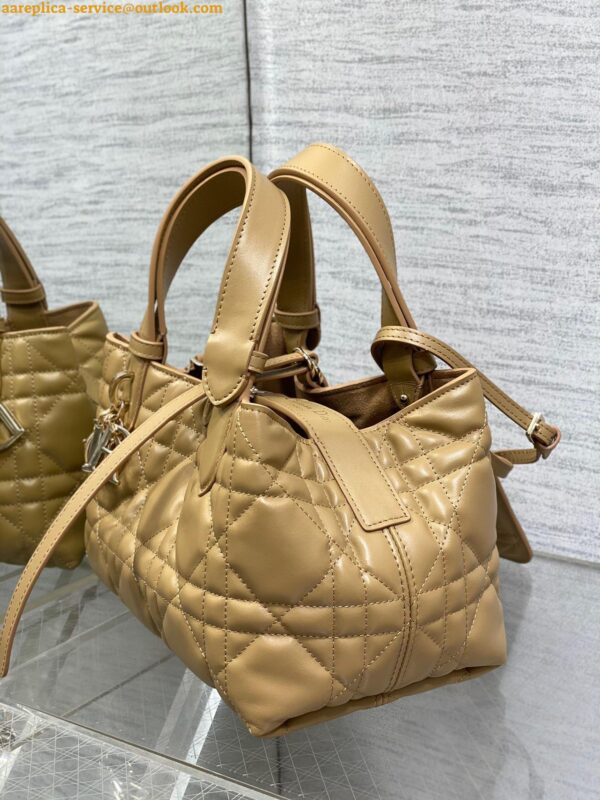 Replica Dior Toujours Small Bag in Tan Macrocannage Calfskin 10