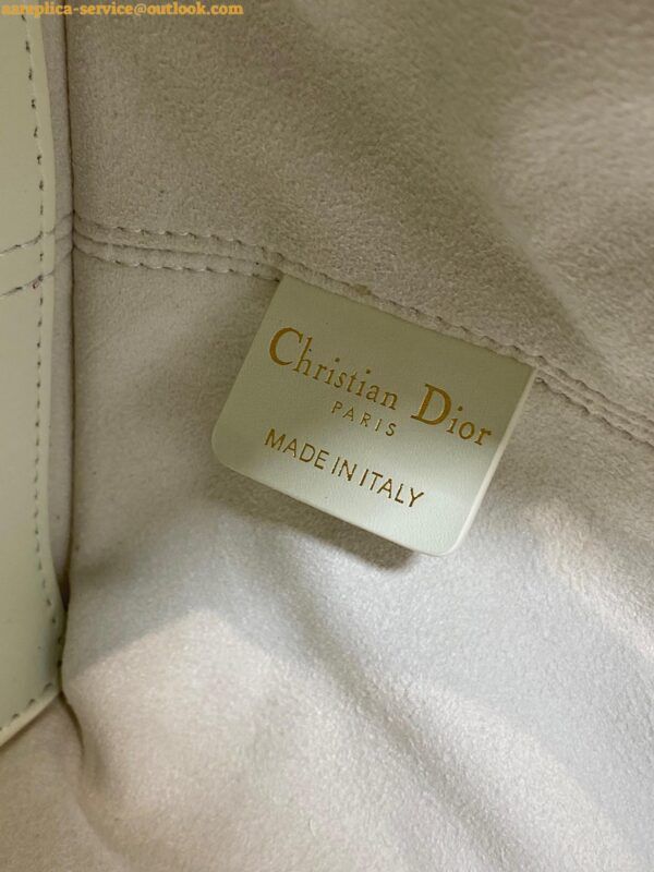 Replica Dior Toujours Small Bag in White Macrocannage Calfskin 12