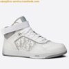 Replica Dior Men's B27 Low-top Sneakers In Grey Calfskin 2