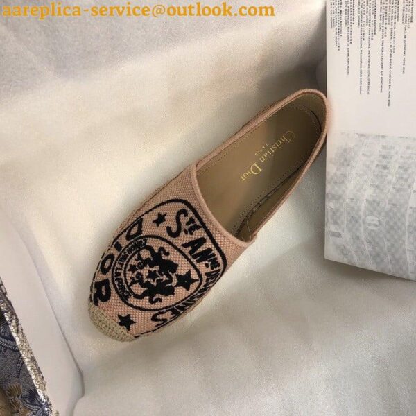 Replica Dior Granville Espadrilles In Beige Jute Canvas with Dior Union Motif 3